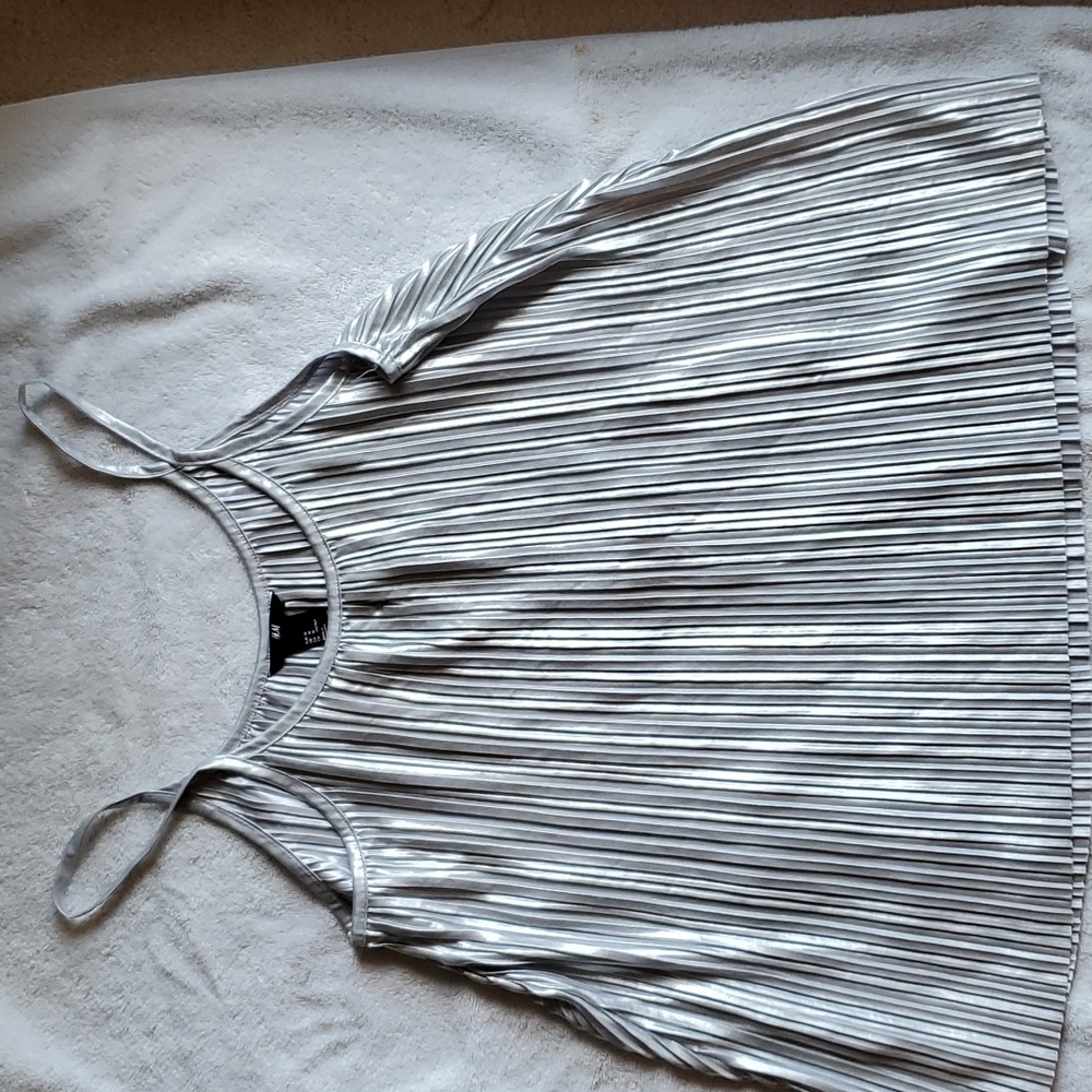 H&M Silver Striped Camisole
